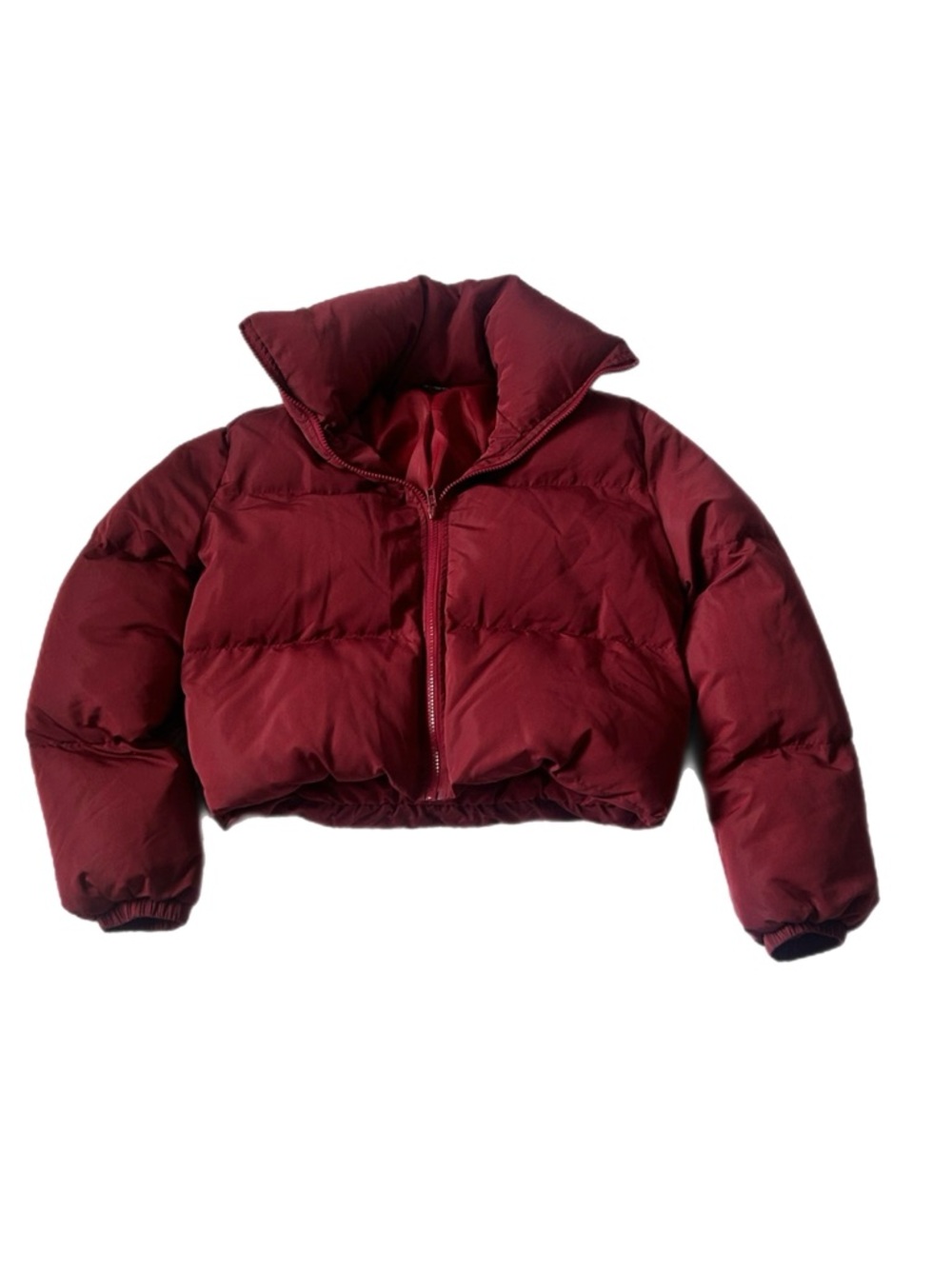 SHEIN Red Quilted Puffer Jacket